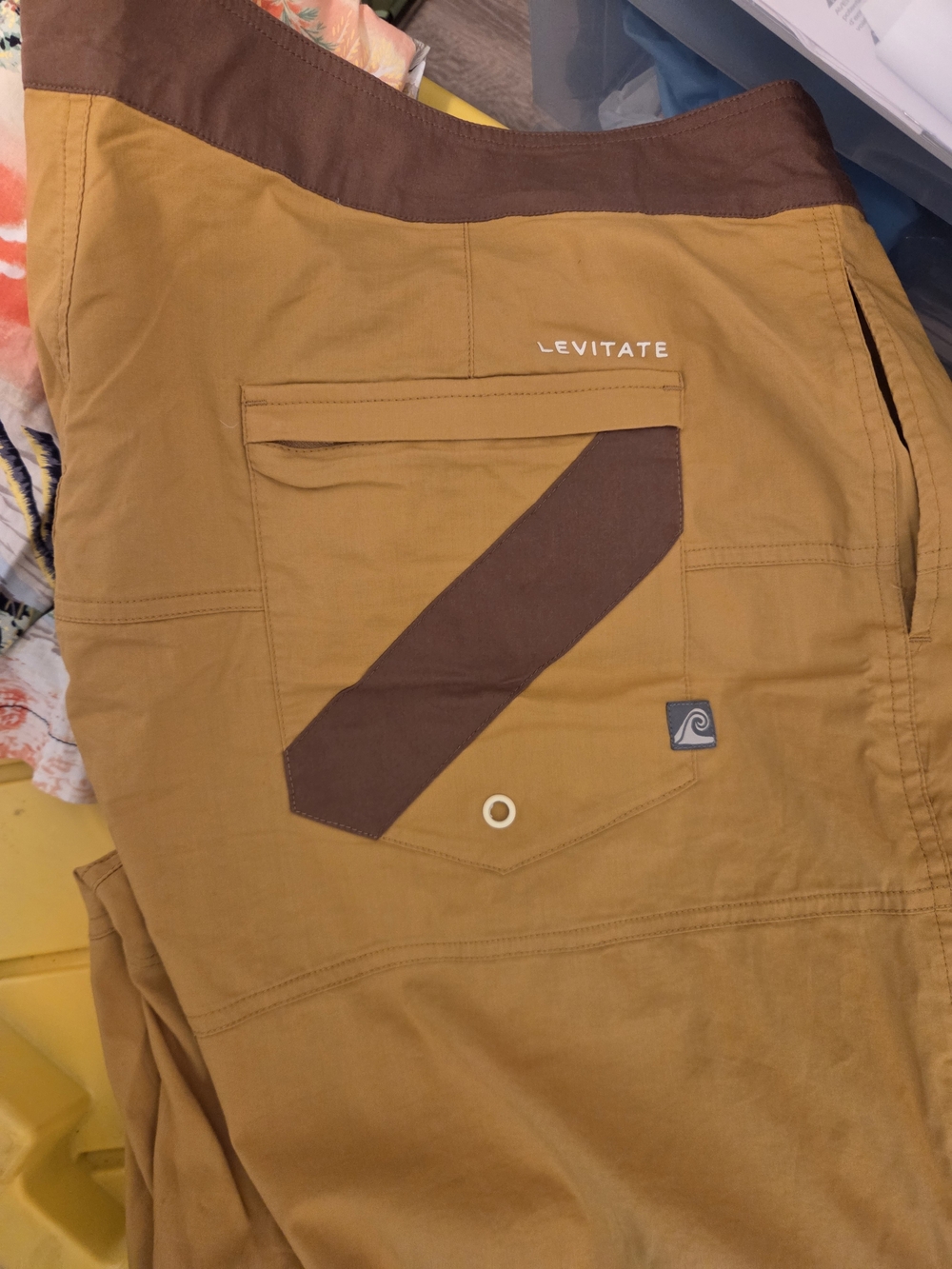 Levitate Two-Tone Mustard Brown Boardshorts